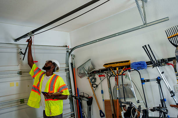Professional Garage Door Panel Replacement technician working in Washington, KS